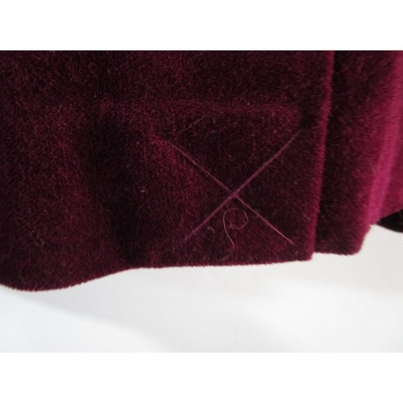 Talbots Purplish Burgundy Velvet Jacket NWOT 16P Fully Lined - Picture 6 of 12